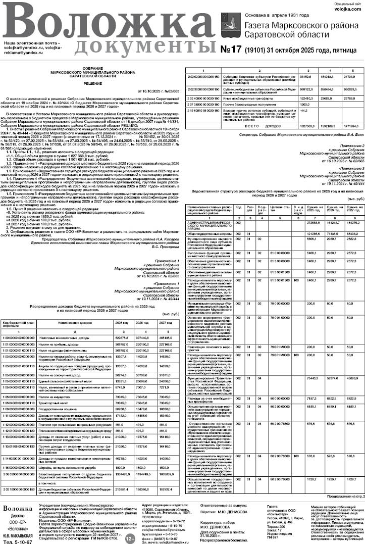 Воложка документы №17